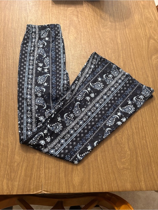 SHEIN Denim - SHEIN Black Paisley Wide Leg Jeans